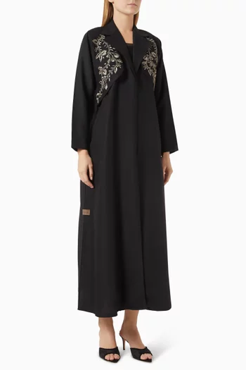 عباية مطرزة بالخيوط كتان وقطن