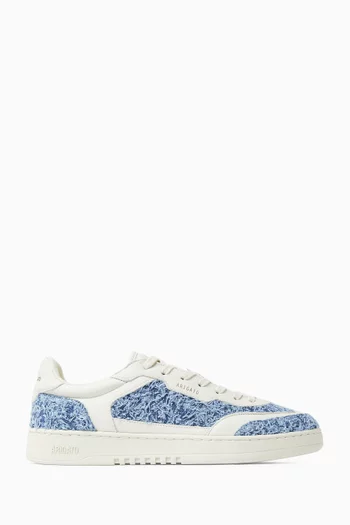 سنيكرز دايس بمقدمة على شكل حرف T جلد ودينم