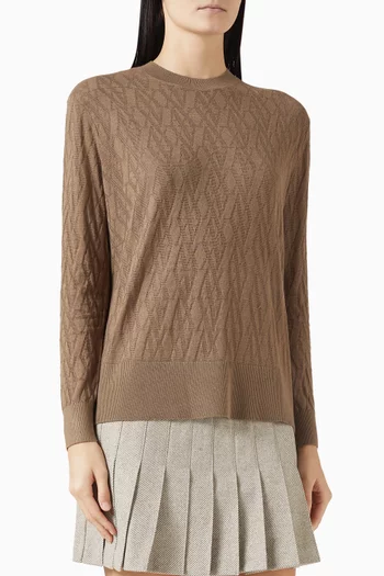 Monogram Sweater in Cotton-blend