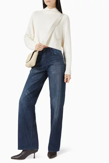 Sweater Hoodie in Wool-blend Knit