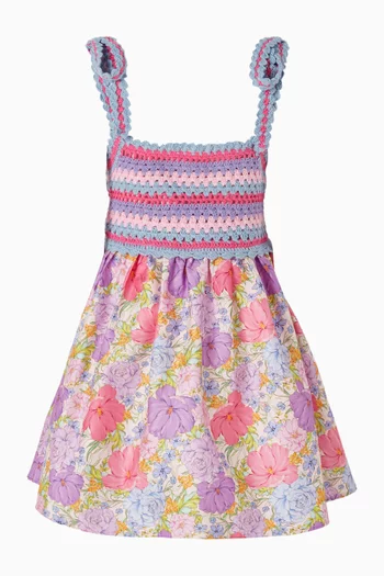 Charlotte Floral Crochet Dress