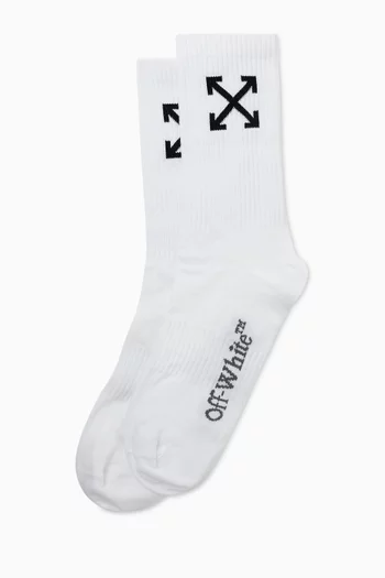 Arrow Mid Calf Socks in Cotton-blend