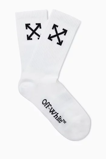 Arrow Mid Calf Socks in Cotton-blend