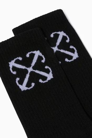 Arrow Mid Calf Socks in Cotton-blend