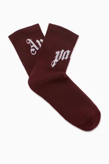 Curved Logo Socks
