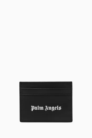 Logo Card Holder in Leather