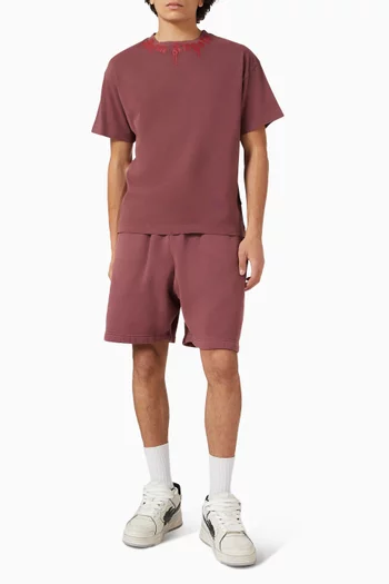 تي شيرت بطبعة شعار الماركة قطن