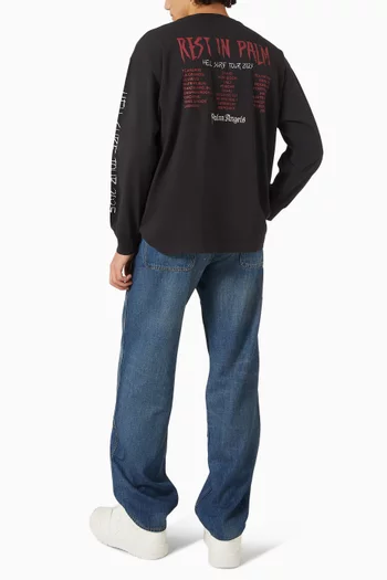 تي شيرت بطبعة Rest in Palm قطن