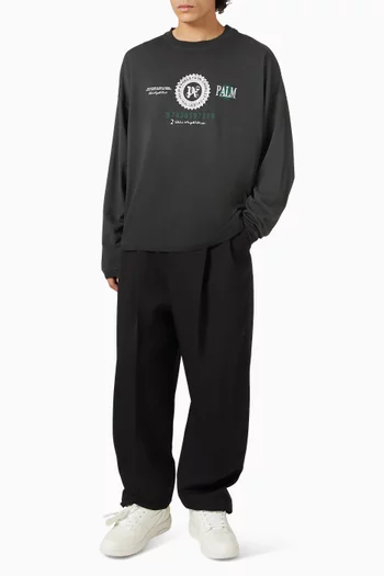 Dollar-print Oversized T-shirt in Cotton