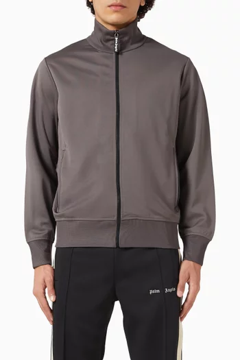 جاكيت بشعار الماركة المقوس في الخلف