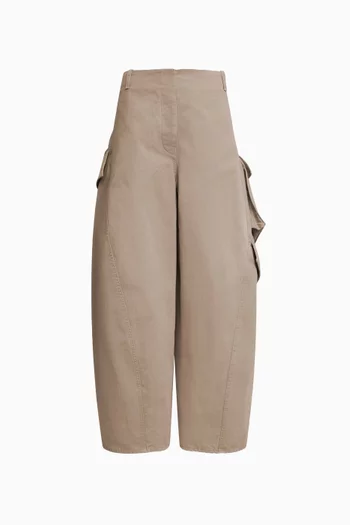 بنطال كارغو بقصة مستديرة شينو باهت