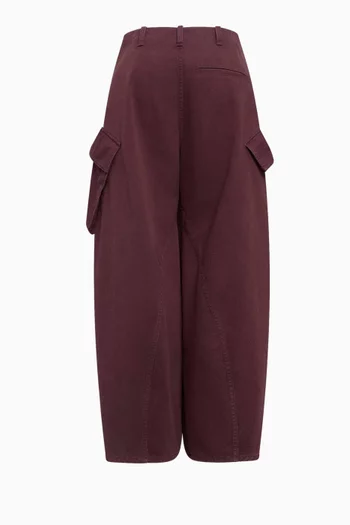 Round Cargo Pants in Washed Chino