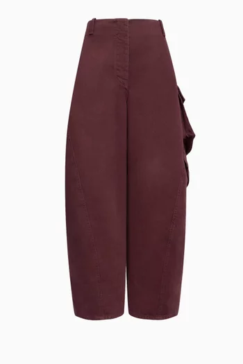 Round Cargo Pants in Washed Chino