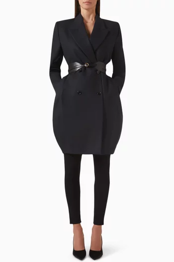 Double-breasted Coat in Cotton