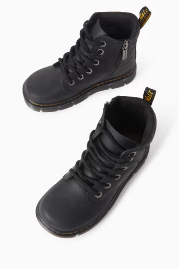 حذاء بوت على الكاحل جلد