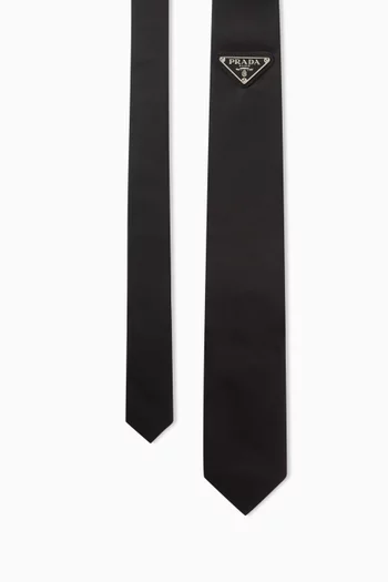 Metal Logo Tie in Re-Nylon