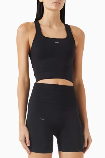 Plant-Stretch Compressive Ribbed Tank Top