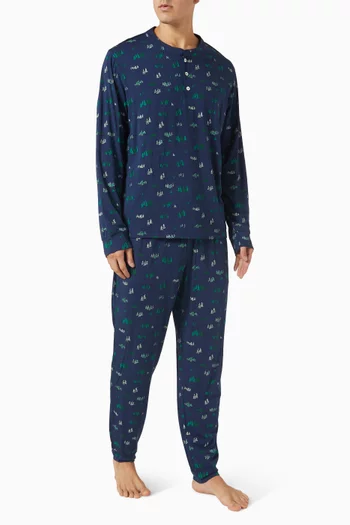 Henry Printed Long PJ Set in TENCEL™ Modal