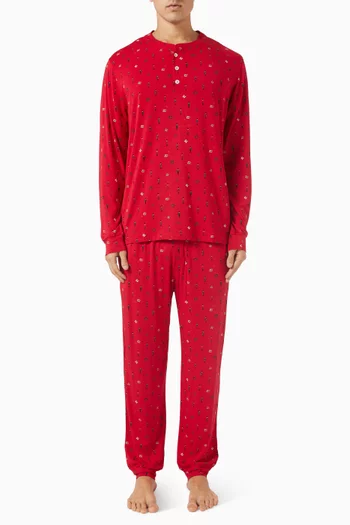 Henry Printed Long PJ Set in TENCEL™ Modal