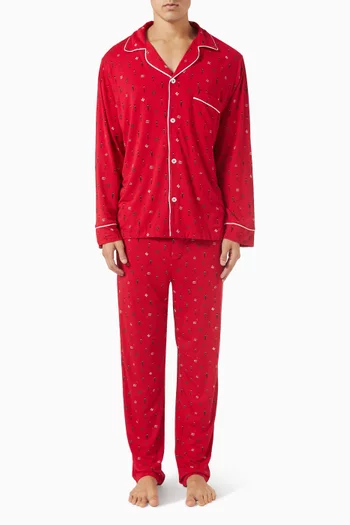 William Printed Long PJ Set in TENCEL™ Modal