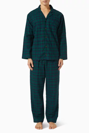 Flannel Long PJ Set in Cotton