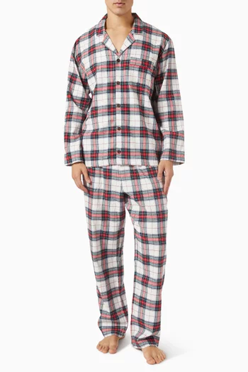 Flannel Long PJ Set in Cotton