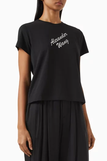 Crystal Logo Hotfix T-shirt in Cotton