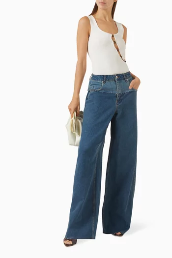 Luna Wide-leg Jeans in Denim