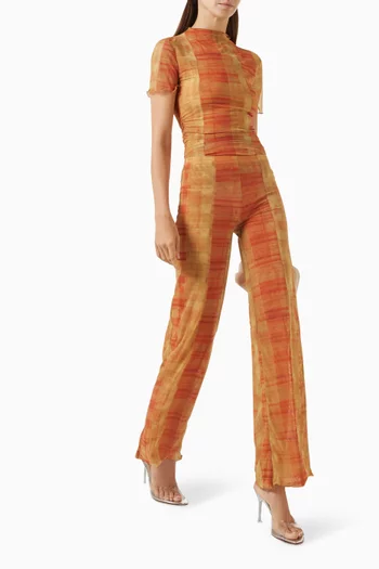Ferrera Check Pants in Mesh
