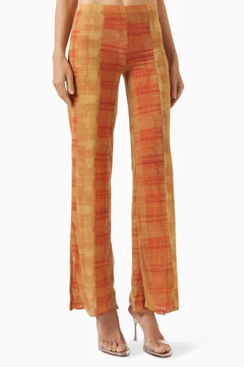 Ferrera Check Pants in Mesh
