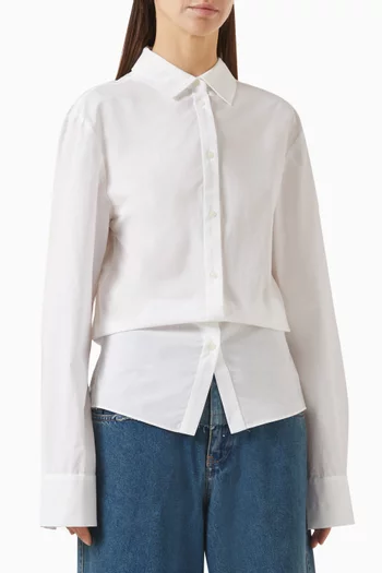 Corso Tie Shirt in Cotton Popiln
