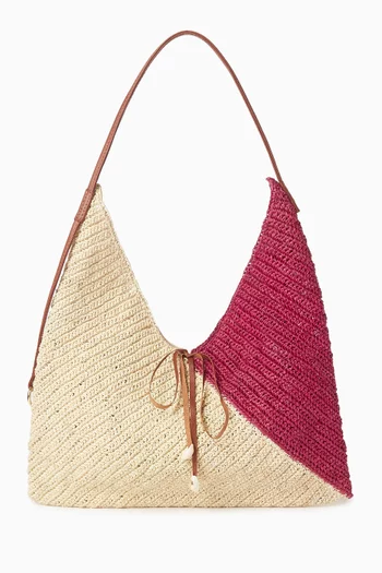 Two-tone Tote Bag in Straw