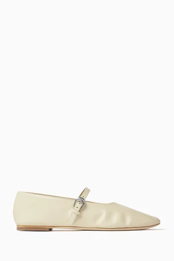 Alba Mary Jane Ballet Flats in Lamb Leather