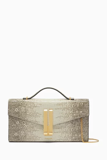 Tokyo Clutch in Lizard-printed Leather