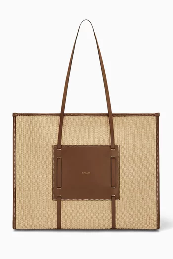 The Capri Large Tote Bag in Raffia