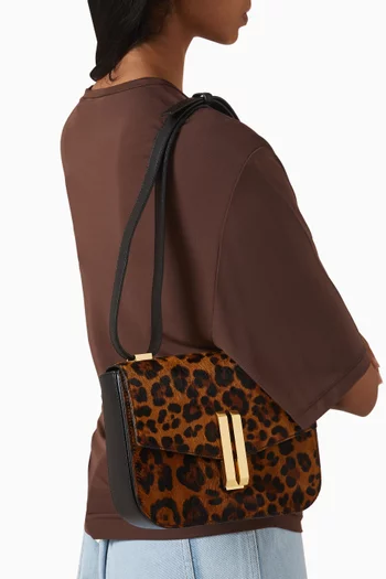 حقيبة كروس فانكوفر شمواه جلد عجل بنقشة جلد الفهد