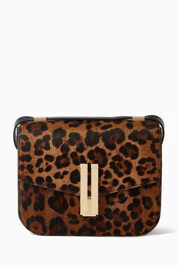 حقيبة كروس فانكوفر شمواه جلد عجل بنقشة جلد الفهد