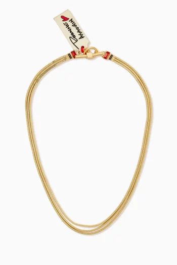 The Slinky Necklace in Gold-plated Brass