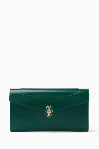 Serpenti Forever Long Wallet in Calf Leather