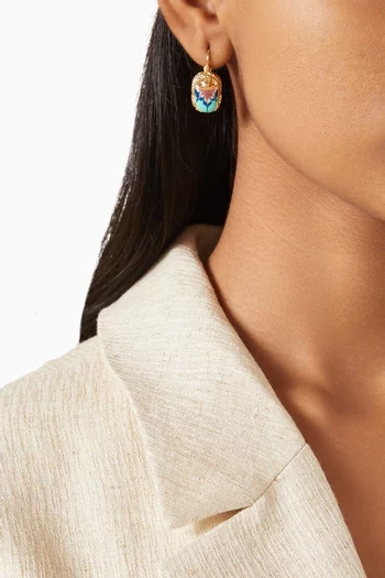 Scaramouche Drop Earrings in Gold-plated Metal