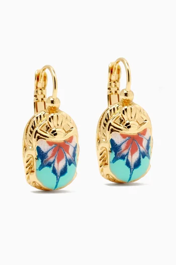 Scaramouche Drop Earrings in Gold-plated Metal