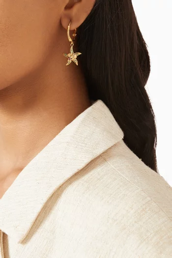 Tao Starfish Drop Earrings in Gold-plated Metal