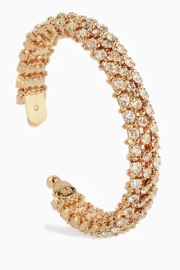 Izilda Crystal Cuff Bracelet in Gold-plated Metal