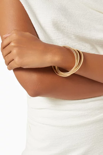 Infinity Triple-row Bracelet in Gold-plated Metal
