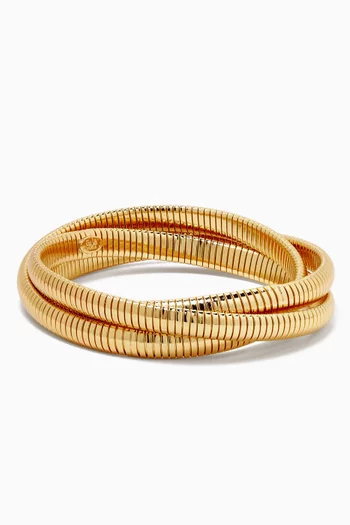 Infinity Triple-row Bracelet in Gold-plated Metal