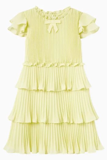 Pleated Dress in Chiffon