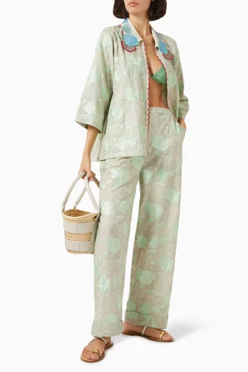 Printed Top & Pants Set
