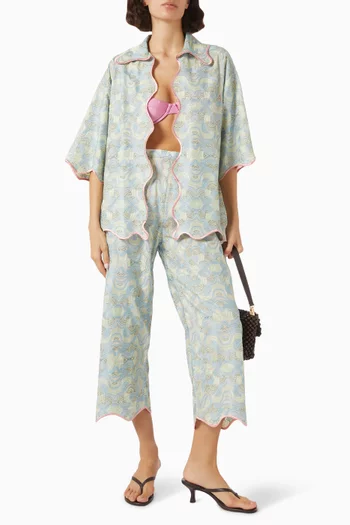 Printed Top & Culottes Set