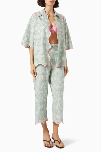 Printed Top & Culottes Set