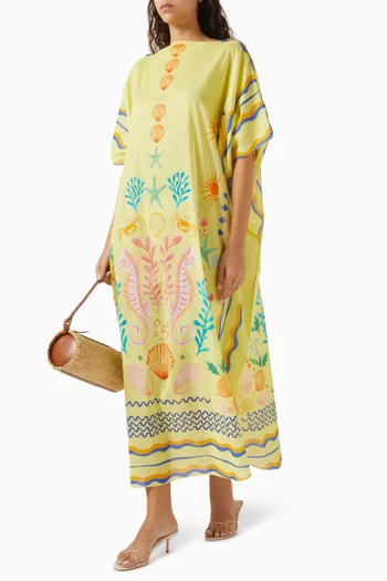 Printed Short-sleeved Kaftan